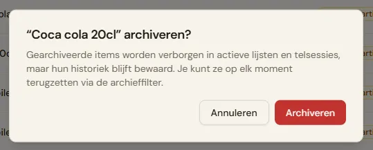 Artikel archiveren